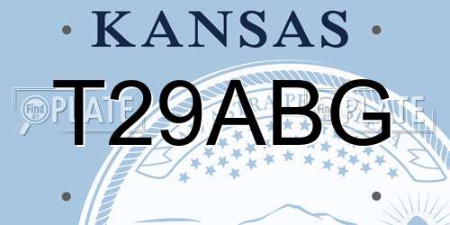T29ABG Kansas License Plate