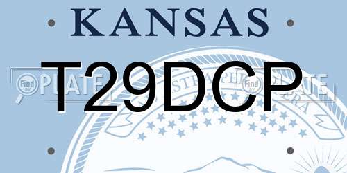 T29DCP Kansas License Plate