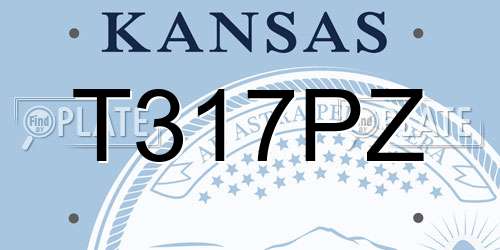 T317PZ Kansas License Plate