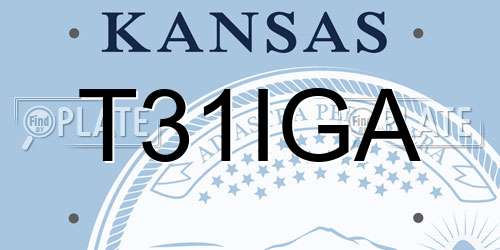 T31IGA Kansas License Plate