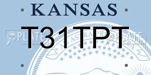 T31TPT Kansas License Plate