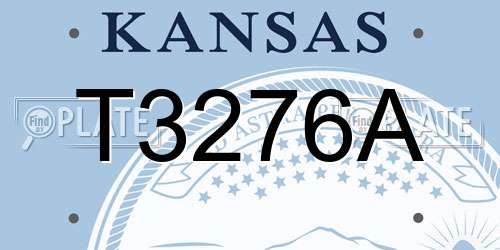 T3276A Kansas License Plate
