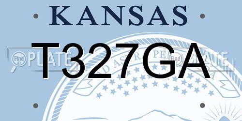 T327GA Kansas License Plate