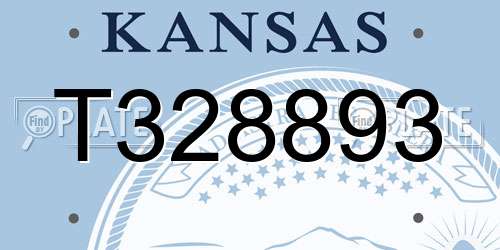 T328893 Kansas License Plate