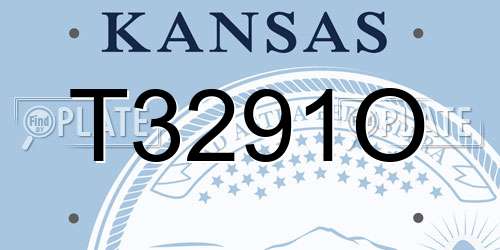 T3291O Kansas License Plate