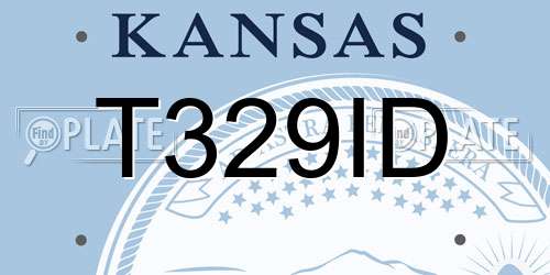 T329ID Kansas License Plate