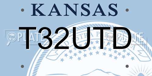 T32UTD Kansas License Plate