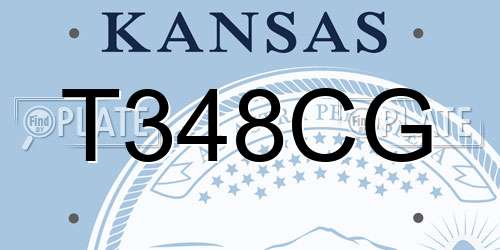 T348CG Kansas License Plate