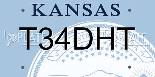 T34DHT Kansas License Plate