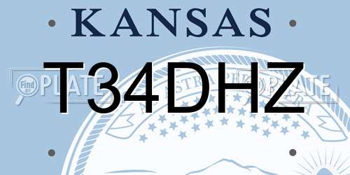 T34DHZ Kansas License Plate