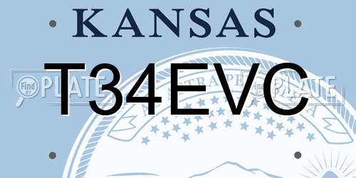 T34EVC Kansas License Plate