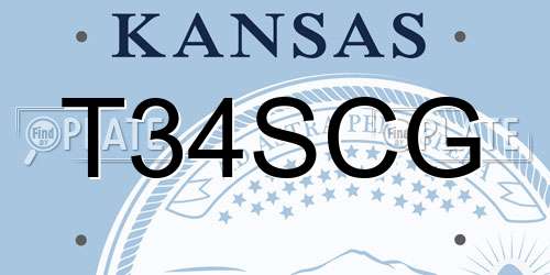 T34SCG Kansas License Plate
