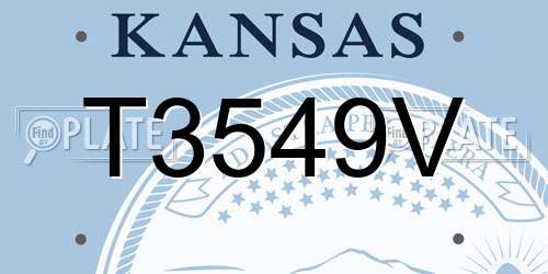 T3549V Kansas License Plate