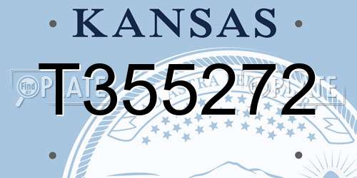 T355272 Kansas License Plate