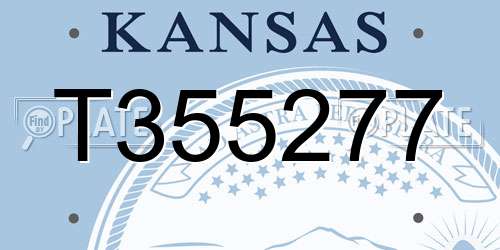 T355277 Kansas License Plate