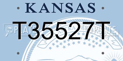 T35527T Kansas License Plate