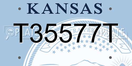 T35577T Kansas License Plate