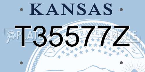 T35577Z Kansas License Plate