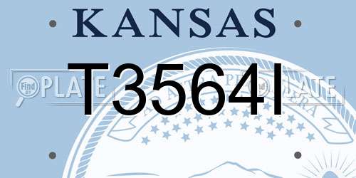 T3564I Kansas License Plate