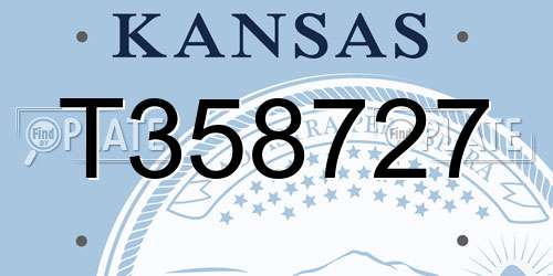 T358727 Kansas License Plate