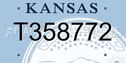 T358772 Kansas License Plate