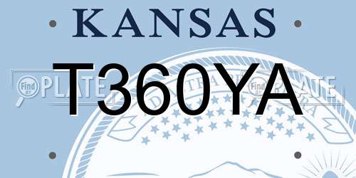 T360YA Kansas License Plate