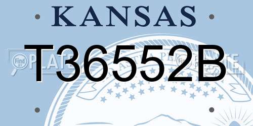 T36552B Kansas License Plate