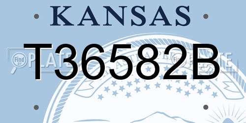T36582B Kansas License Plate