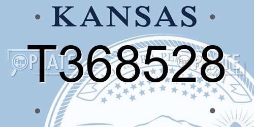 T368528 Kansas License Plate