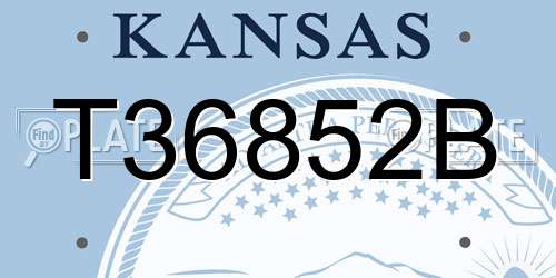 T36852B Kansas License Plate