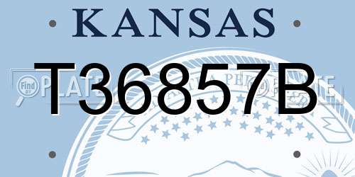 T36857B Kansas License Plate