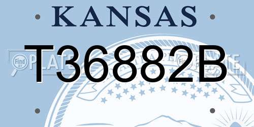 T36882B Kansas License Plate