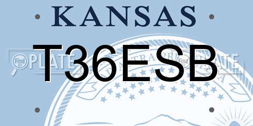T36ESB Kansas License Plate