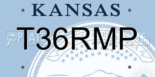 T36RMP Kansas License Plate
