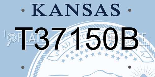 T37150B Kansas License Plate