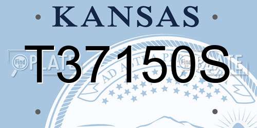 T37150S Kansas License Plate