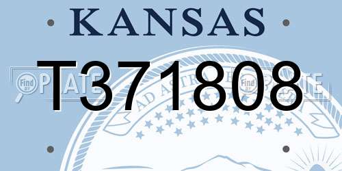 T371808 Kansas License Plate