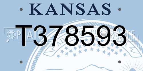 T378593 Kansas License Plate