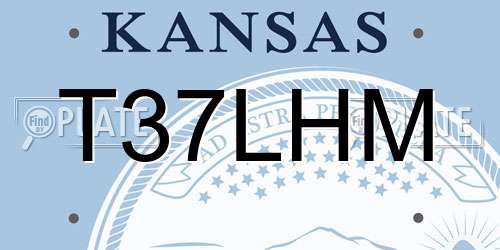 T37LHM Kansas License Plate