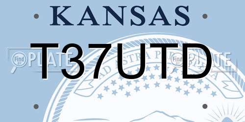 T37UTD Kansas License Plate