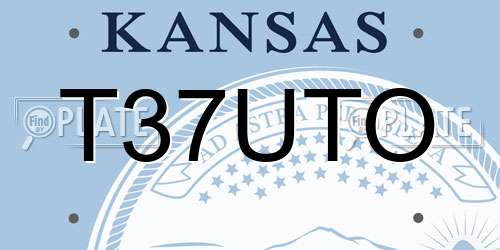 T37UTO Kansas License Plate