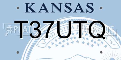 T37UTQ Kansas License Plate