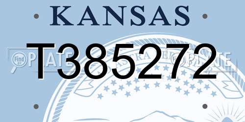 T385272 Kansas License Plate