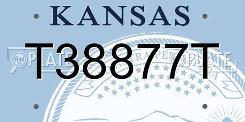T38877T Kansas License Plate