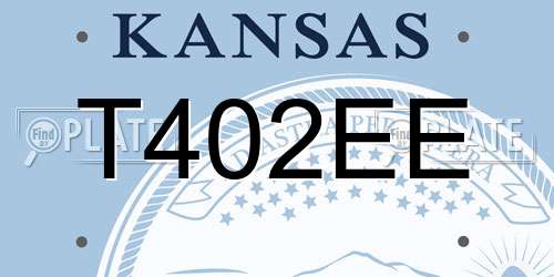 T402EE Kansas License Plate