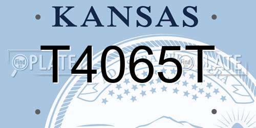 T4065T Kansas License Plate