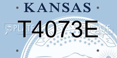 T4073E Kansas License Plate