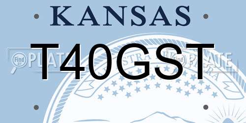 T40GST Kansas License Plate