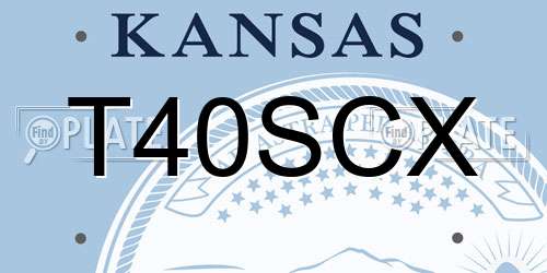 T40SCX Kansas License Plate