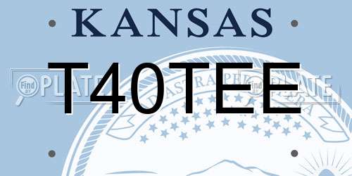 T40TEE Kansas License Plate